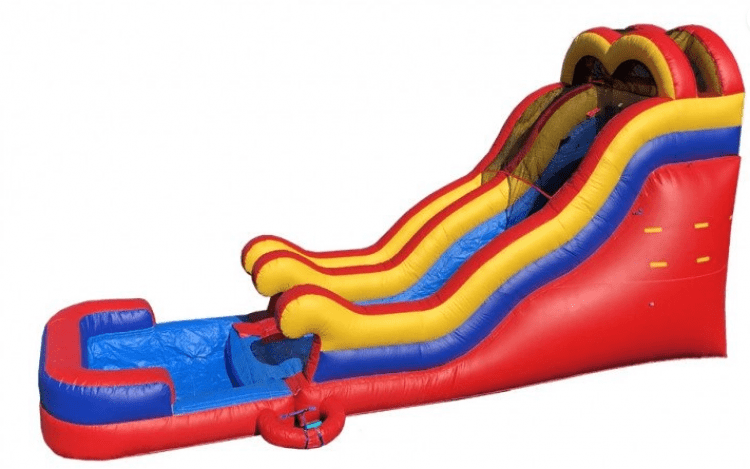 18 ft Red and Blue Single Waterslide